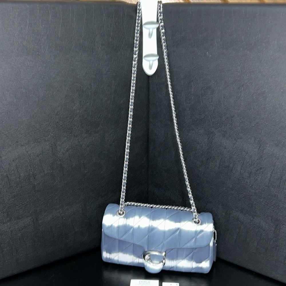 Coach Quilted Tie Dye Tabby 26 in Navy And White - Picture 8 of 14